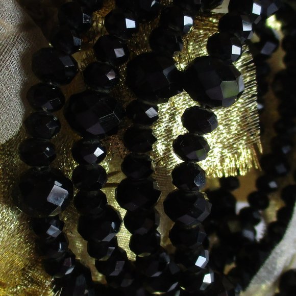 BLACK SHINY SPARKLE BRACELET (BEADED) – NWOT - Picture 11 of 15